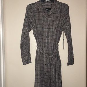 Fifteen Twenty grey side slit shirtdress